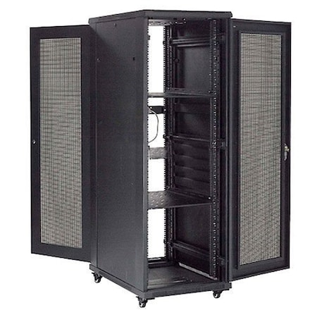 Global Industrial 37U Network Server Data Rack Enclosure Cabinet with Vented Doors, Unassembled 239116